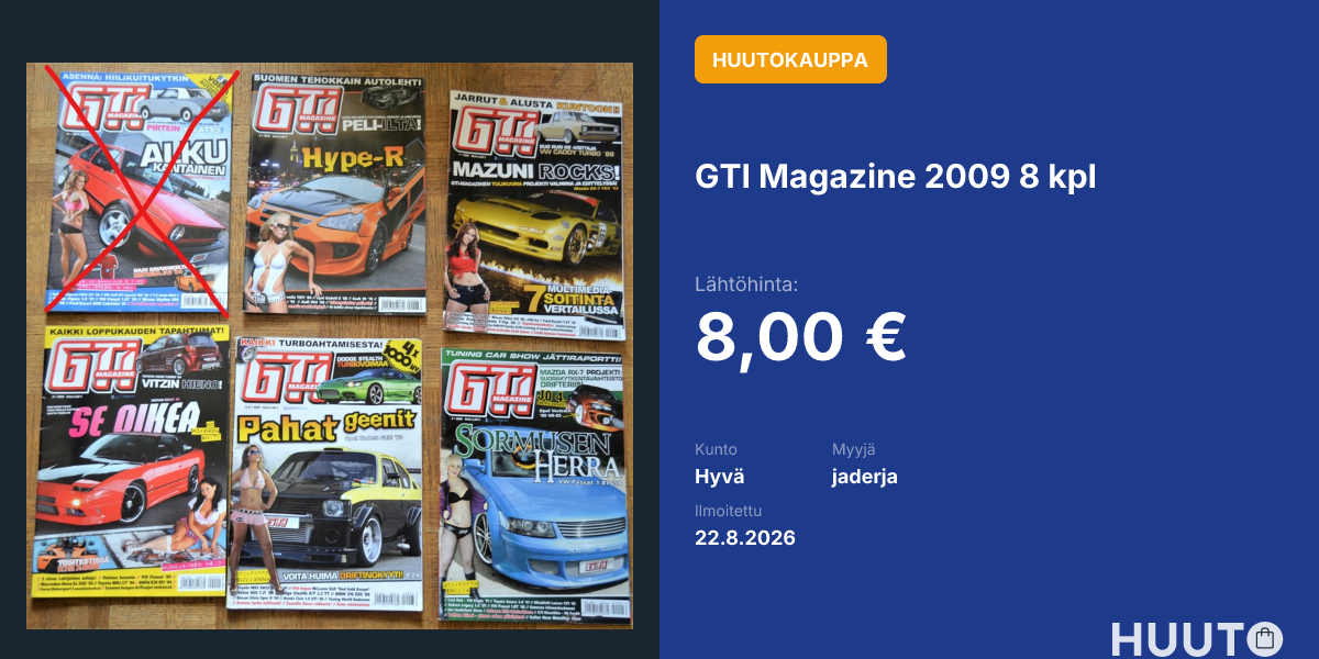 GTI Magazine 2009 8 kpl | Huuto.net