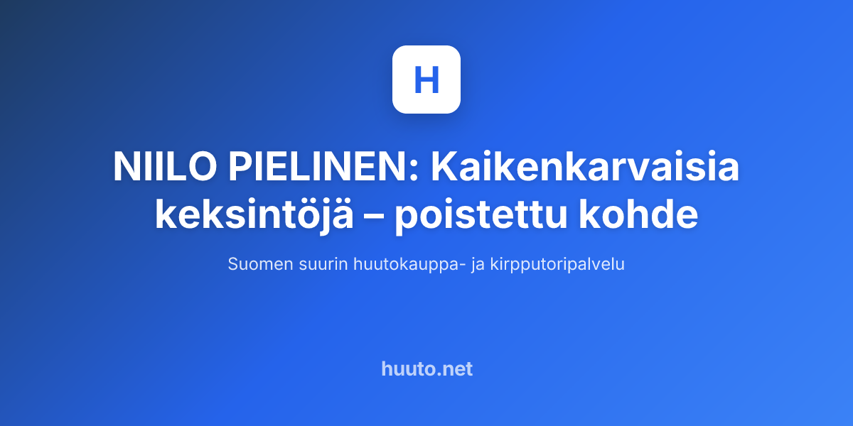 NIILO PIELINEN Kaikenkarvaisia Keksint j Huuto Huuto niilo-pielinen-kaikenkarvaisia-keksint-j-huuto-huuto