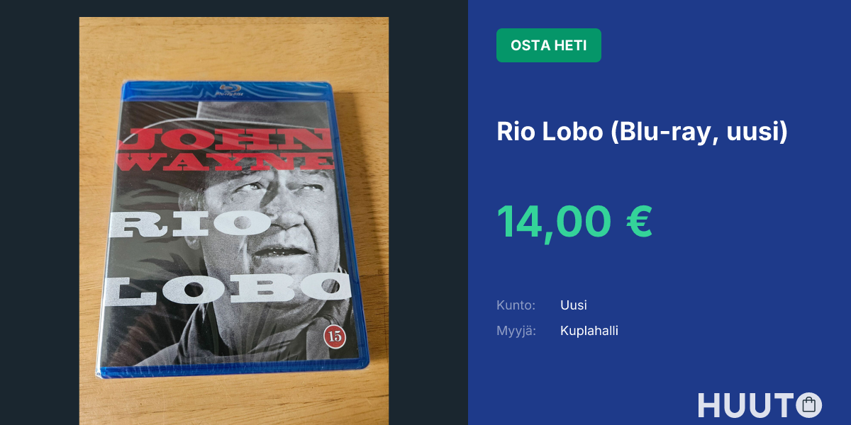 Que Que Blu Rio Rio Lobo (Blu-ray, uusi) | Huuto.net