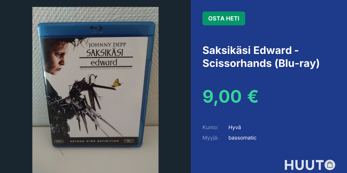 Saksikäsi Edward - Scissorhands (Blu-ray) | Huuto.net