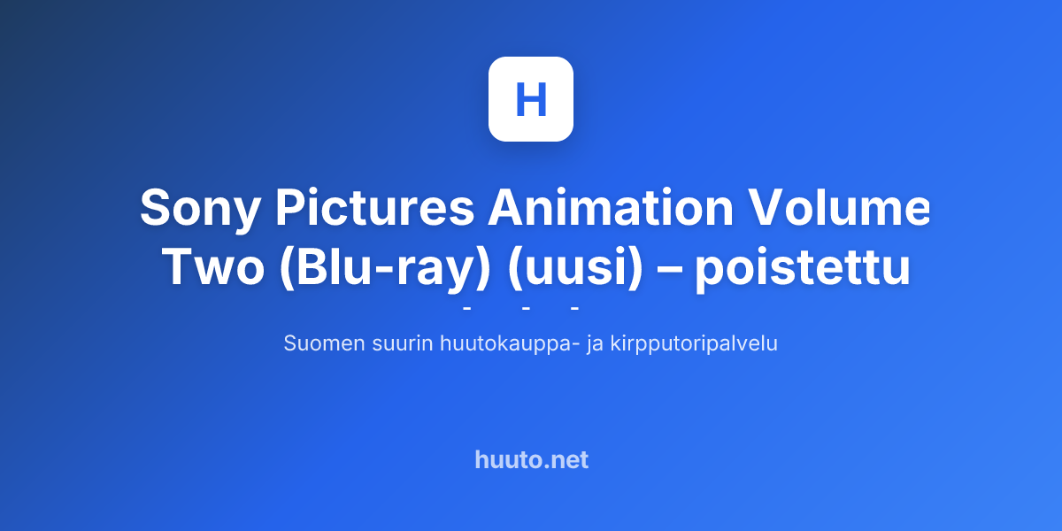 Sony Pictures Animation Volume Two (Blu-ray) (uusi) | Huuto.net