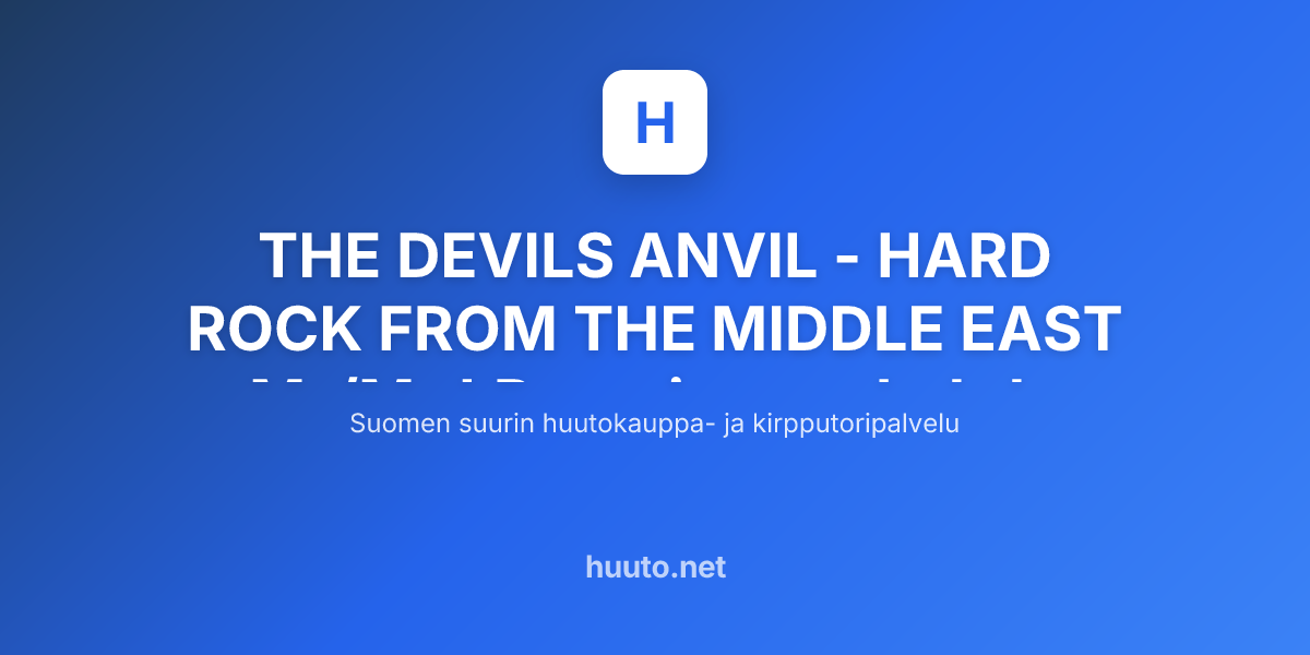 THE DEVILS ANVIL - HARD ROCK FROM THE MIDDLE EAST M-/M- LP - Huuto.net