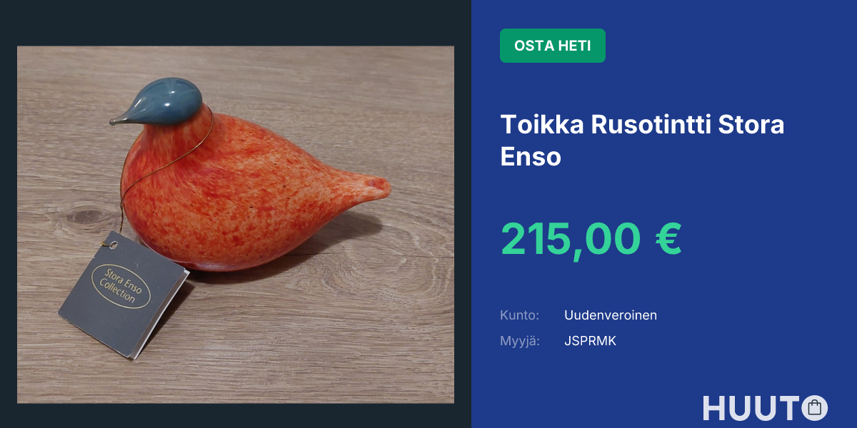 Toikka Rusotintti Stora Enso - Huuto.net