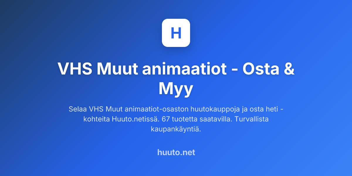 VHS Muut Animaatiot Osta Myy Huuto vhs-muut-animaatiot-osta-myy-huuto